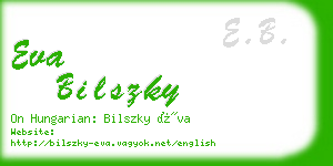 eva bilszky business card